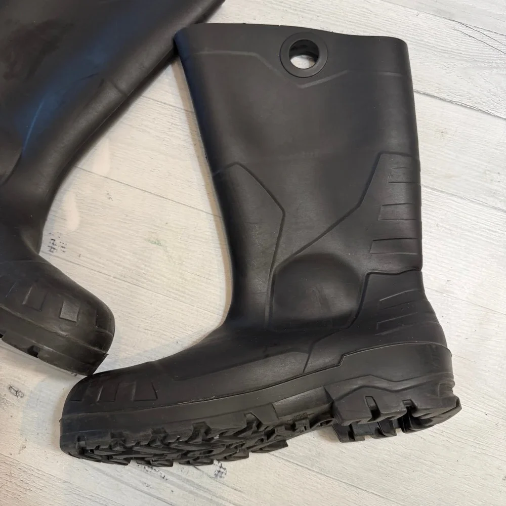 Dunlop unisex Black‎ Rubber Boots Steel Toe men 7 women 9